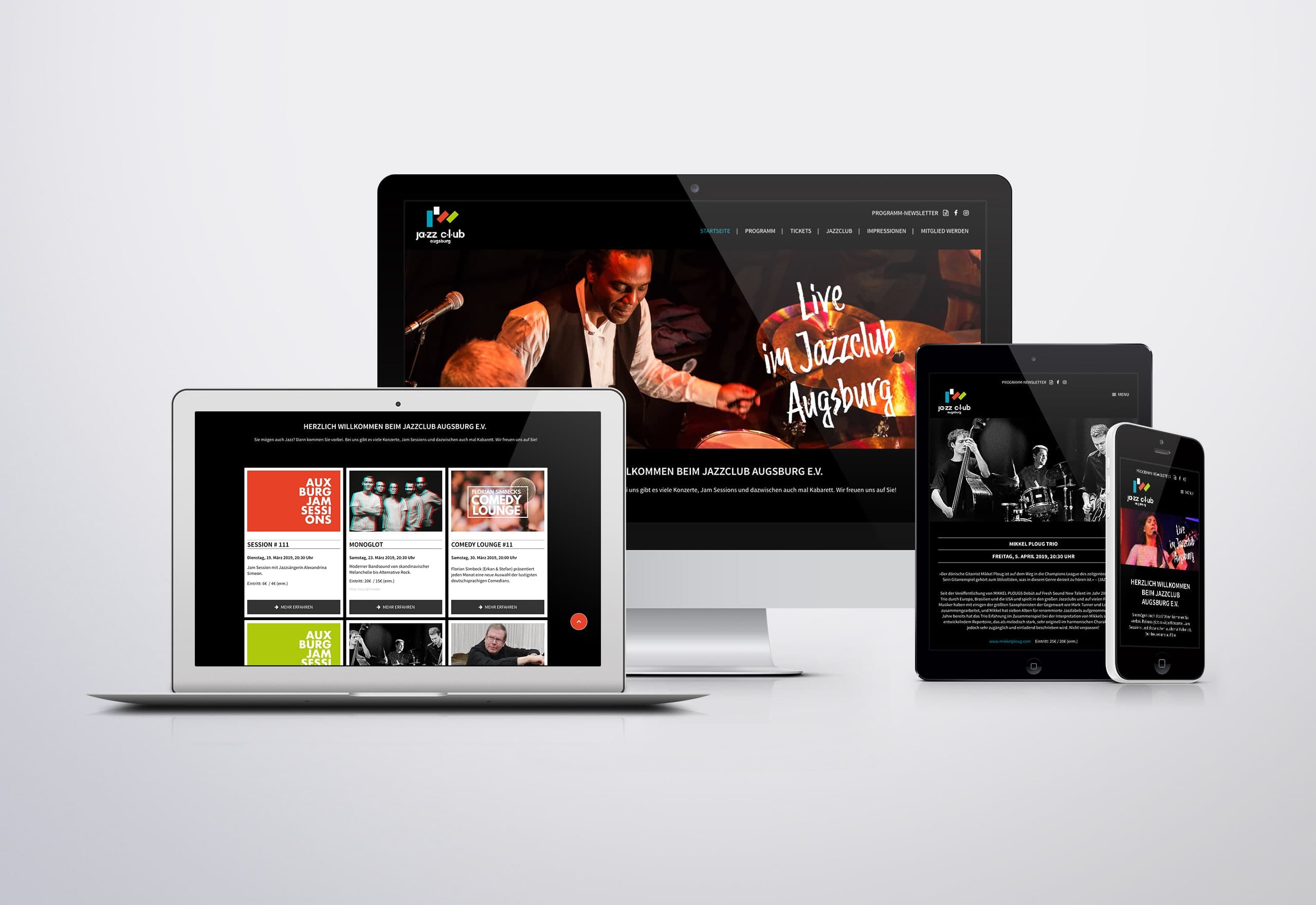 Webdesign Jazzclub Augsburg e.V.